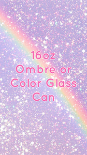 16oz Ombré or Color Glass Cup
