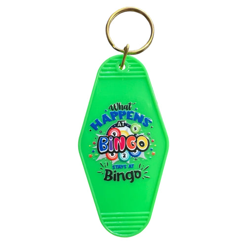 What Happens At Bingo Stays At Bingo Motel Keychain