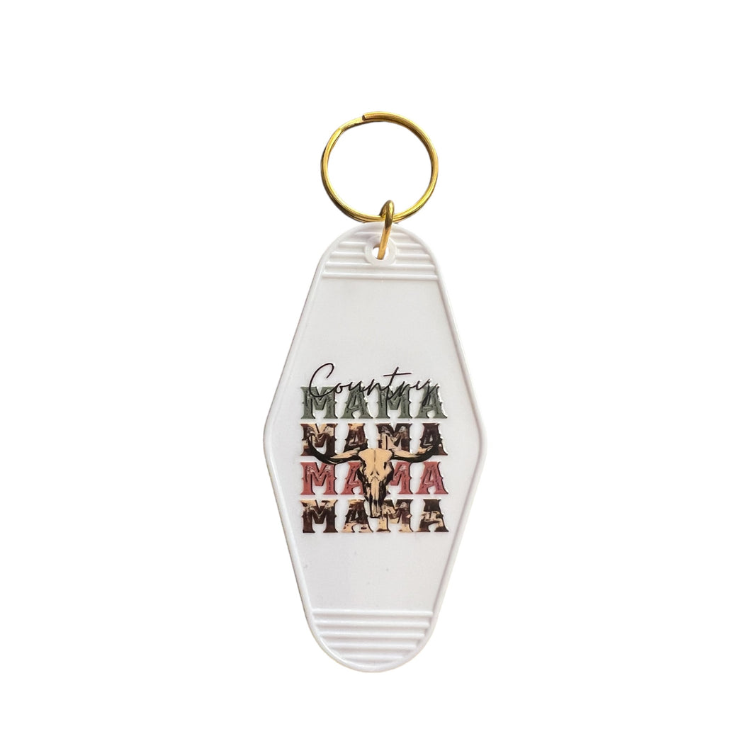 Country Mama Motel Keychain