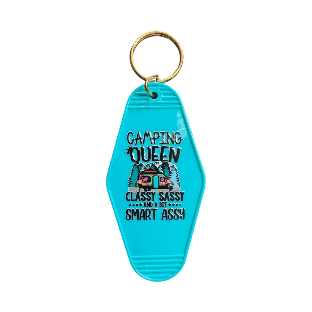 Camping Queen Motel Keychain