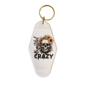 Beautiful Crazy Motel Keychain