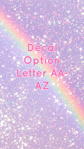 Decals for Cups-Letter AA-AZ