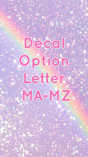 Decals for Cups-Letter MA-MZ