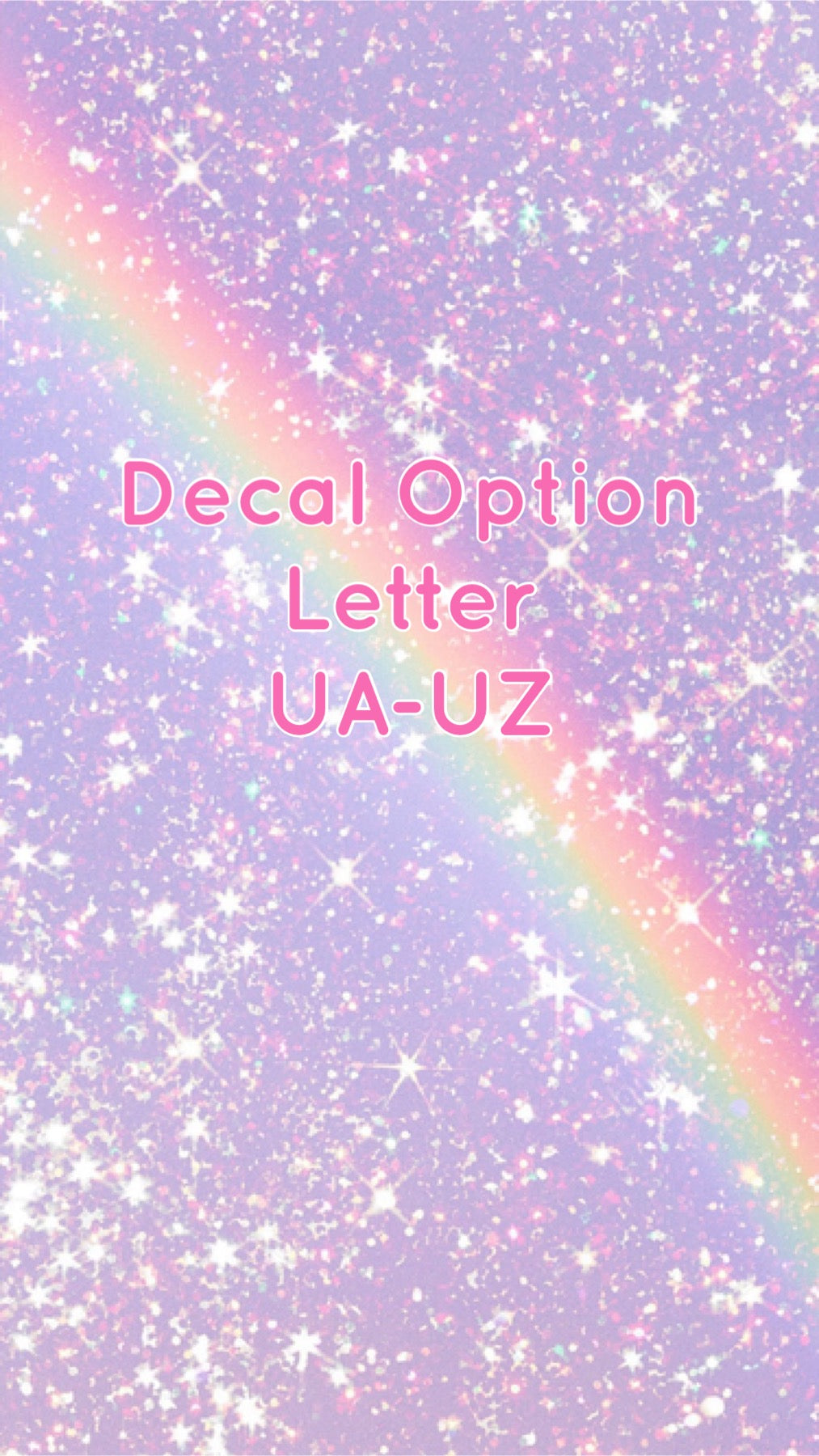 Decals for Cups-Letter UA-UZ