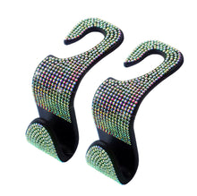 Load image into Gallery viewer, Bling Iridescent Color Rhinestone Headrest Hook for Car