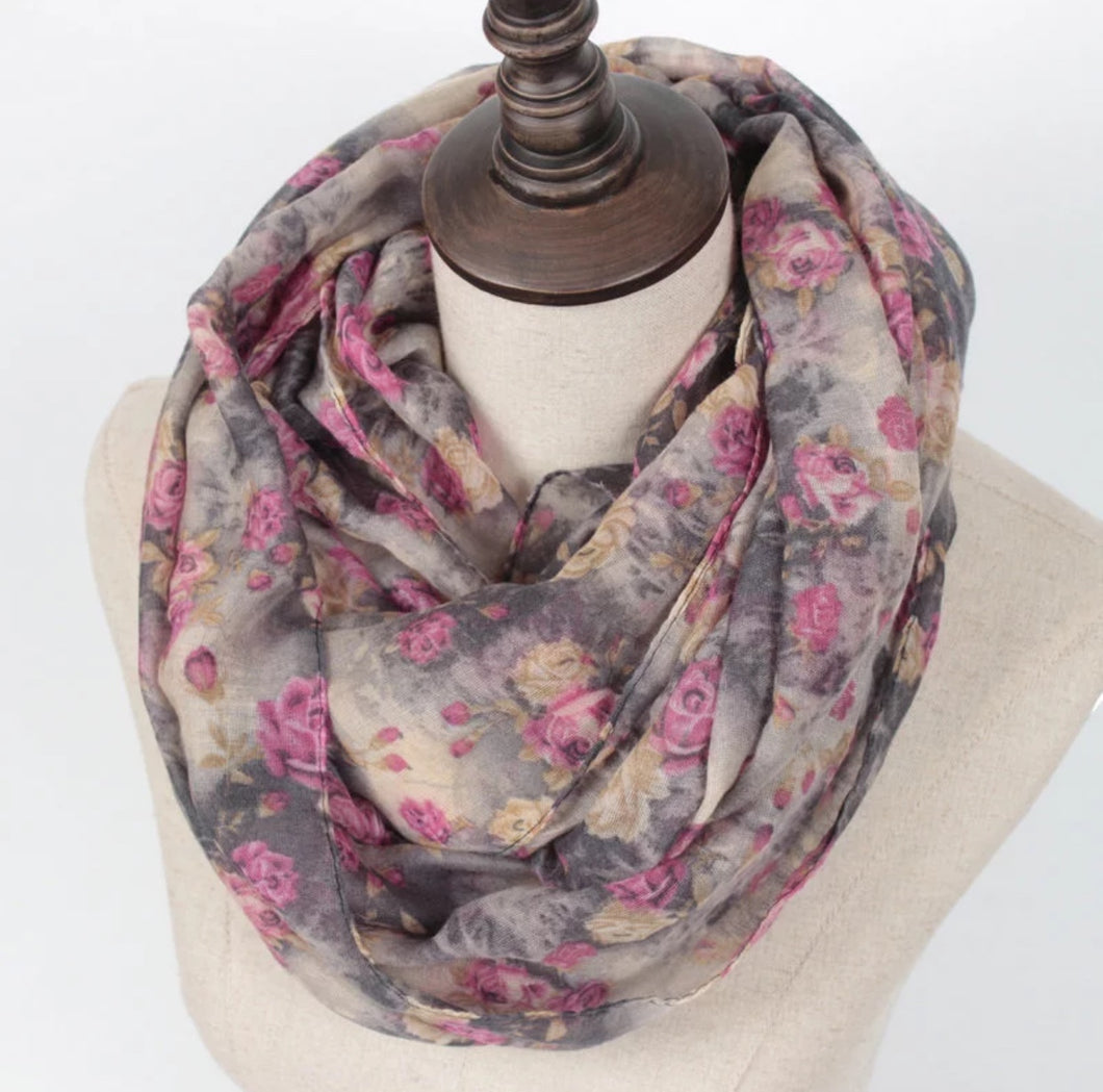 Casey Floral Infinity Scarf