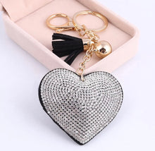 Load image into Gallery viewer, Ashley Heart Rhinestone Keychains/ Bag Charms
