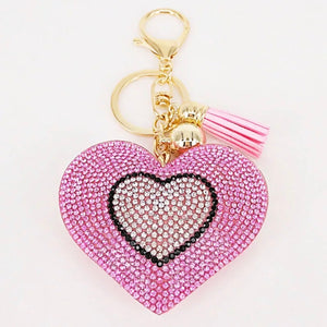 Valentina Double Heart Keychain /Bag Charm