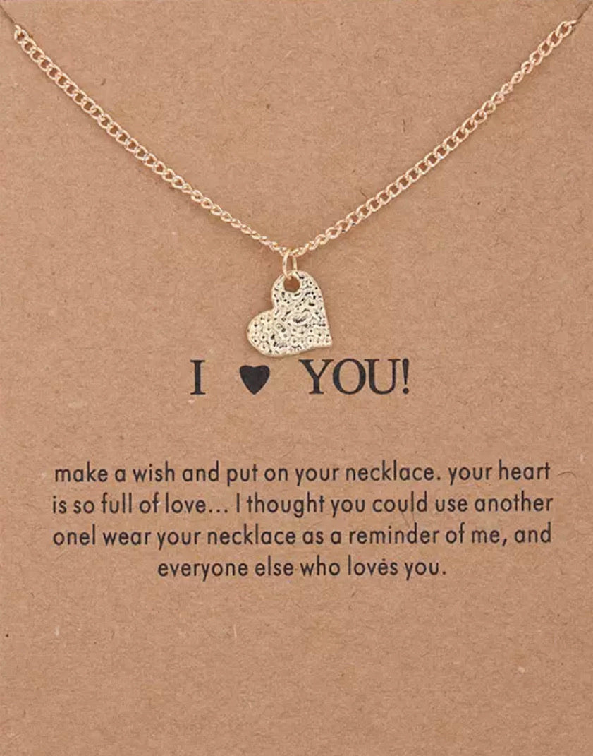 Inspirational I Love You Necklace