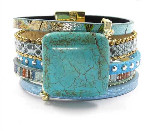 Kira Turquoise Multi-Strand Bracelet