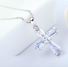 Load image into Gallery viewer, Crystal Cross Necklace