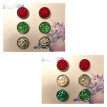 Load image into Gallery viewer, Christmas-10mm Druzy Earring Set