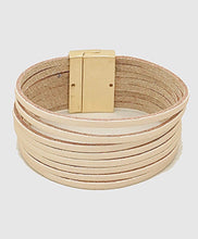 Load image into Gallery viewer, Emma Multi Strand Suede Leatherette  Bracelet