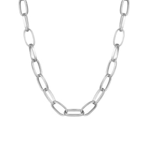 Silver Short Thick Cable Chain