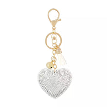 Load image into Gallery viewer, Ashley Heart Rhinestone Keychains/ Bag Charms