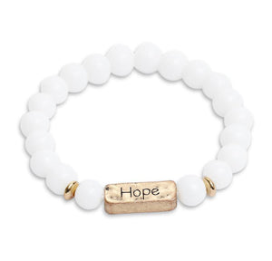 Hope Natural Stone Bracelet-White