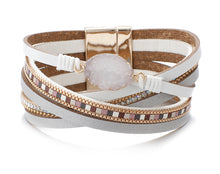 Load image into Gallery viewer, Lisa White Leather Bracelet
