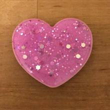 Load image into Gallery viewer, Glitter Heart and Circle Phone Grip/ Stand