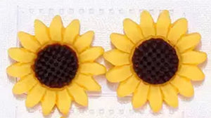 Sunflower Resin Stud Earrings