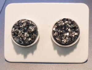 Custom Druzy and Cabochon Stud Earrings Made on Live