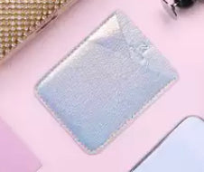 Silver Iridescent  Adhesive Card Holder