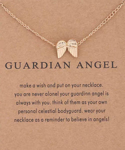 Inspirational: Guardian Angel Gold Necklace