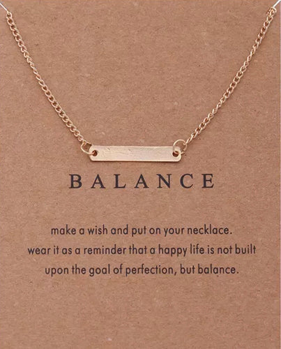 Inspirational: Balance Gold Necklace