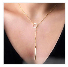 Sienna Drop Necklace with Circle
