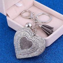 Load image into Gallery viewer, Valentina Double Heart Keychain /Bag Charm