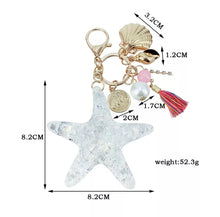 Load image into Gallery viewer, Transparent Starfish Keychain/ Bag Charm