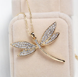 Rose Gold Dragonfly Necklace