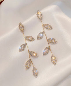 Gold Fern Dangle Earrings