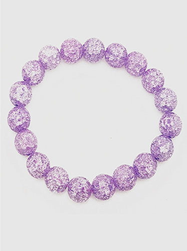 Purple Resin Ball Stretch Bracelet