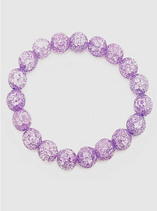 Purple Resin Ball Stretch Bracelet