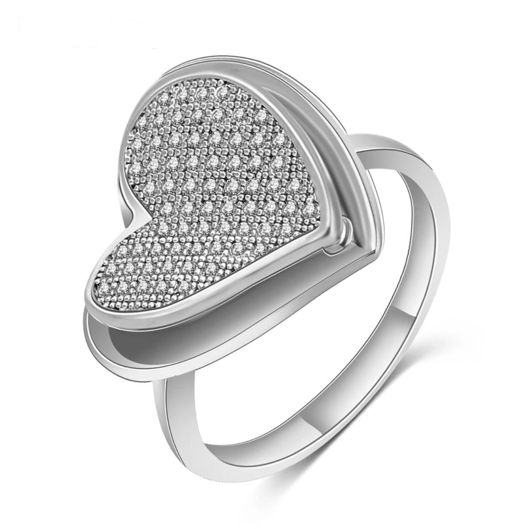 Erica Silver Heart Shaped Ring