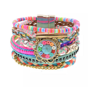Rachel Colorful Multi-Strand Magnetic Bracelet