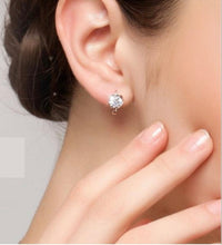 Load image into Gallery viewer, Silver Dainty Huggie Hoop Earrings