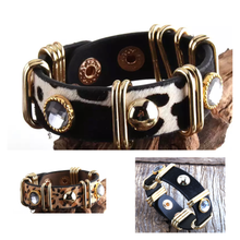 Load image into Gallery viewer, Stacey Faux Fur Cuff Bracelet