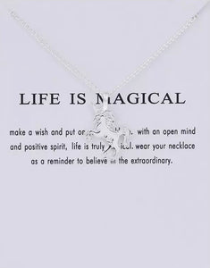 Inspirational: Life is Magical Silver Necklace