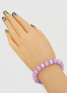 Purple Resin Ball Stretch Bracelet