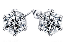 Load image into Gallery viewer, Mia Silver Cubic Zirconia Stud Earrings