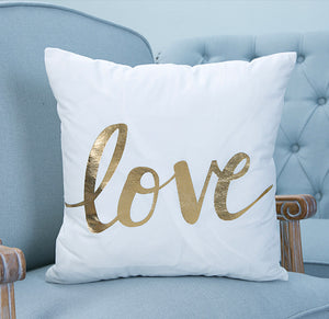 Gold Love-Throw Pillow