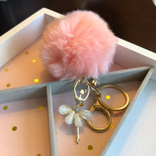 Load image into Gallery viewer, Candace Pom Pom Ballerina Keychain/ Bag Charm