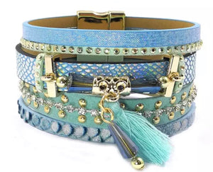 Bella Multi-strand Leather  Bracelet