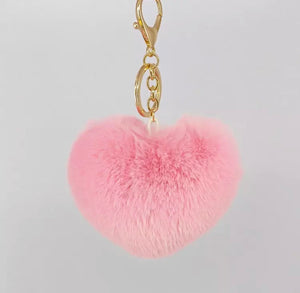 Stella Plush Heart Keychain/ Bag Charm