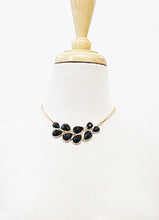 Load image into Gallery viewer, Black Teardrop Cluster Statement Necklace