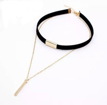 Load image into Gallery viewer, Emily Velvet Choker with Long Chain