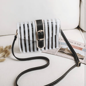 Black and White Clear Jelly Shoulder Bag
