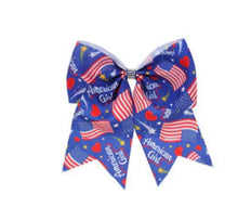 Load image into Gallery viewer, American Girl Flag Hair Bow