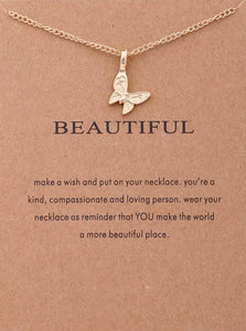Inspirational: Beautiful Gold Butterfly Necklace
